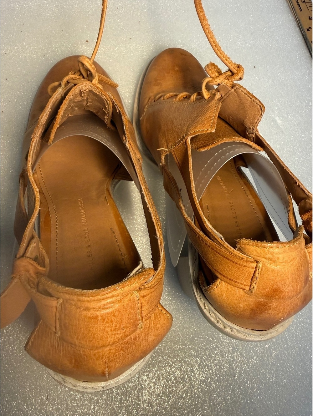 Schuler & Sons Philadelphia Sade Leather Oxford Heels Size 9.5 B - Picture 9 of 11